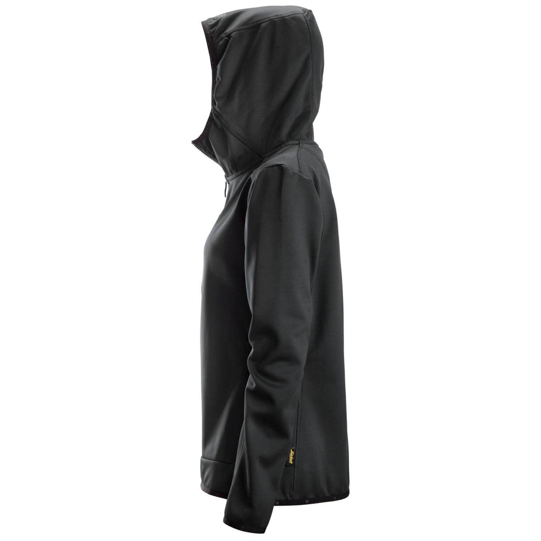 Snickers 8057 AllroundWork Womens Full Zip Hoodie Black left #colour_black