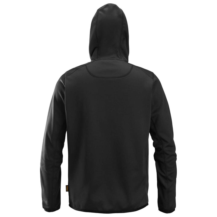 Snickers 8058 AllroundWork Full Zip Fleece Hoodie Black back #colour_black