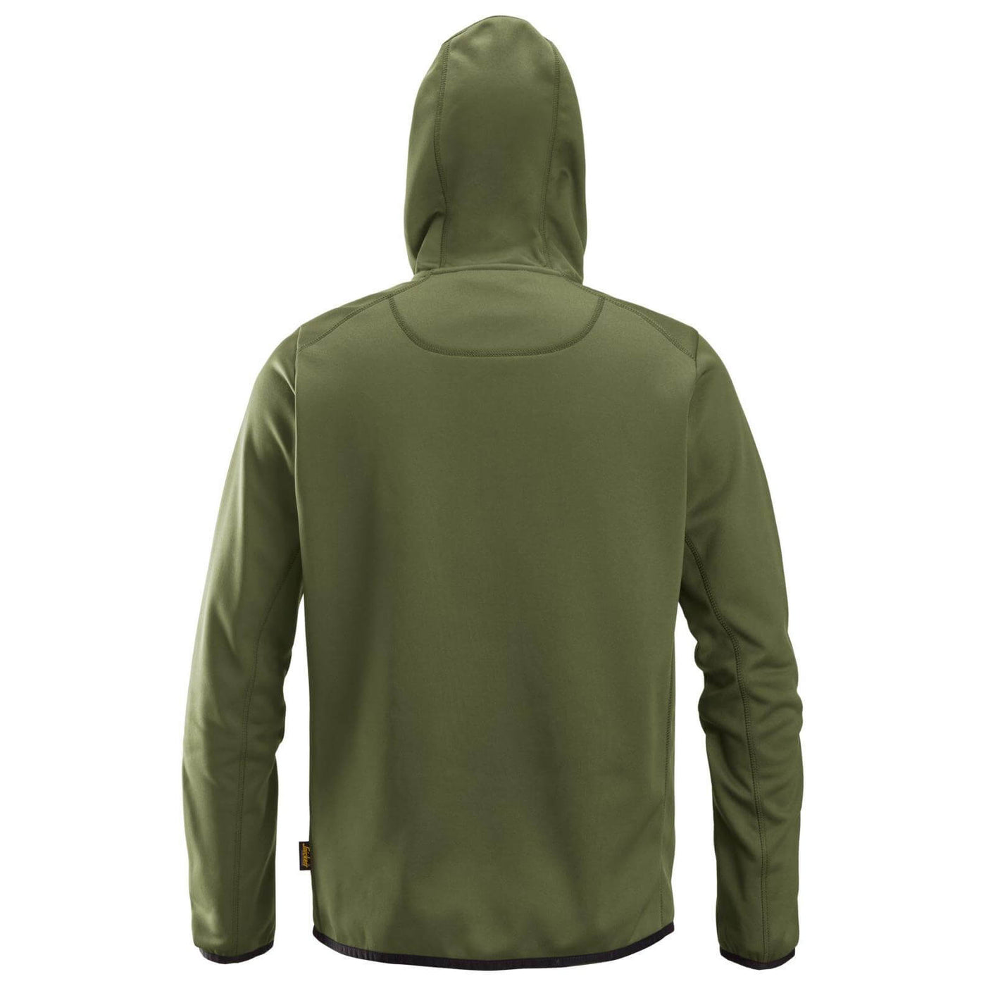 Snickers 8058 AllroundWork Full Zip Fleece Hoodie Khaki Green back #colour_khaki-green