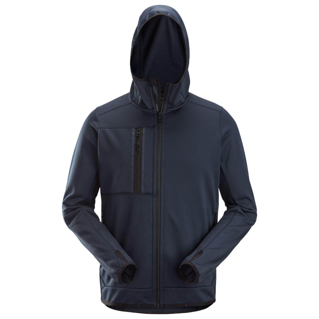 Snickers 8058 AllroundWork Full Zip Fleece Hoodie Navy Main #colour_navy