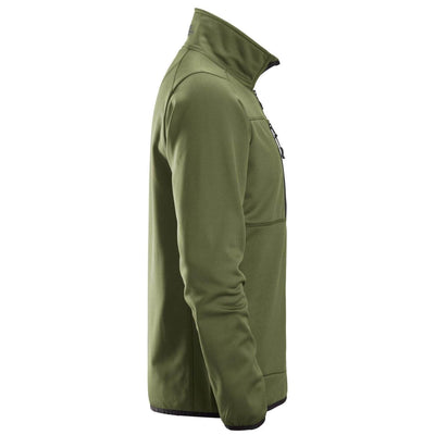 Snickers 8059 AllroundWork Full Zip Fleece Jacket Khaki Green right #colour_khaki-green
