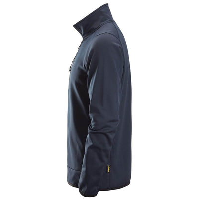 Snickers 8059 AllroundWork Full Zip Fleece Jacket Navy left #colour_navy