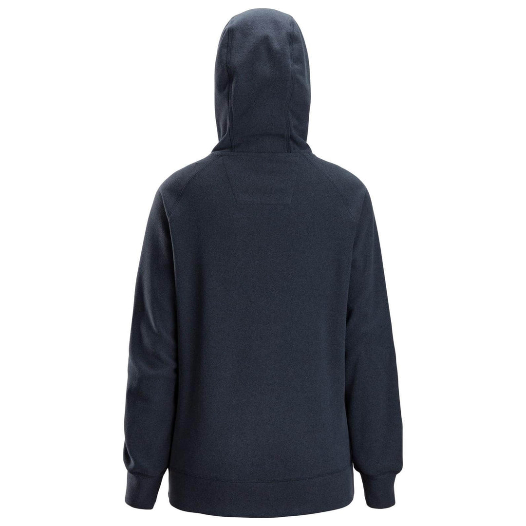 Snickers 8070 AllroundWork Womens Polartec Terry Hoodie Dark Navy Melange back #colour_dark-navy-melange