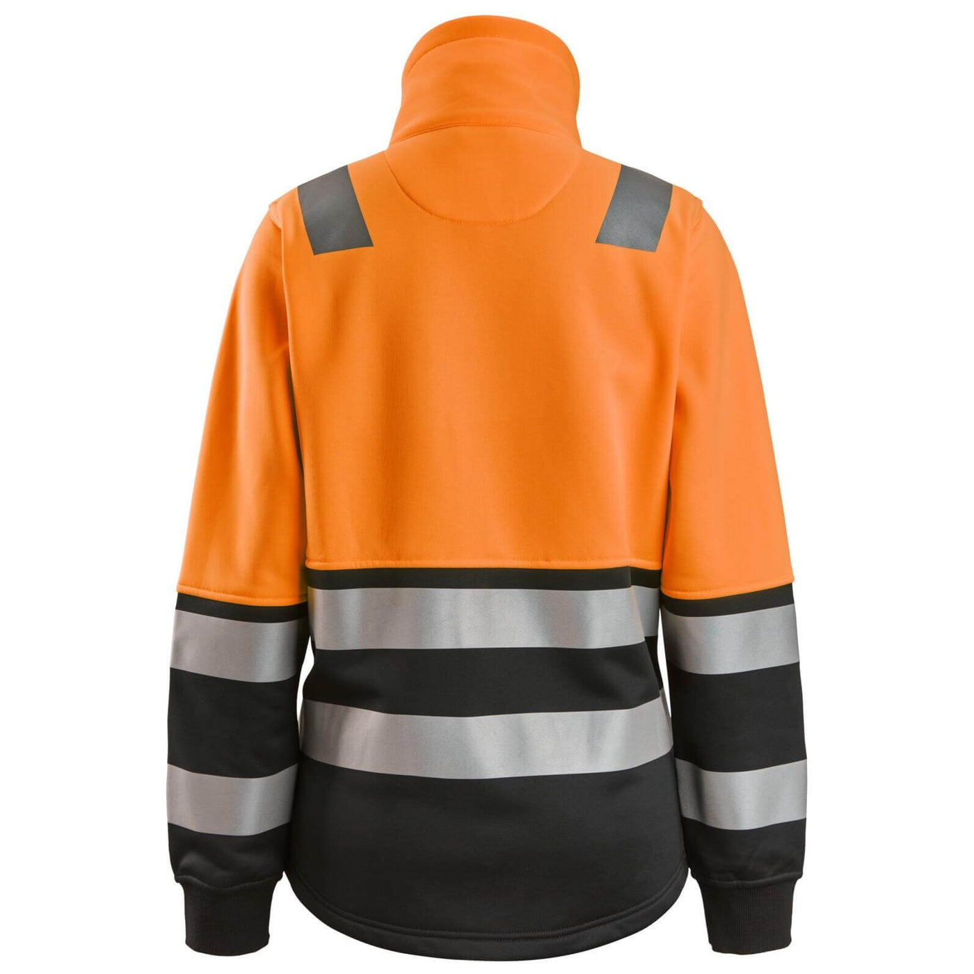 Snickers 8073 Womens Hi Vis Jacket with Full Zip Class 2 Hi Vis Orange Black back #colour_hi-vis-orange-black