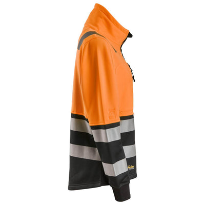 Snickers 8073 Womens Hi Vis Jacket with Full Zip Class 2 Hi Vis Orange Black right #colour_hi-vis-orange-black