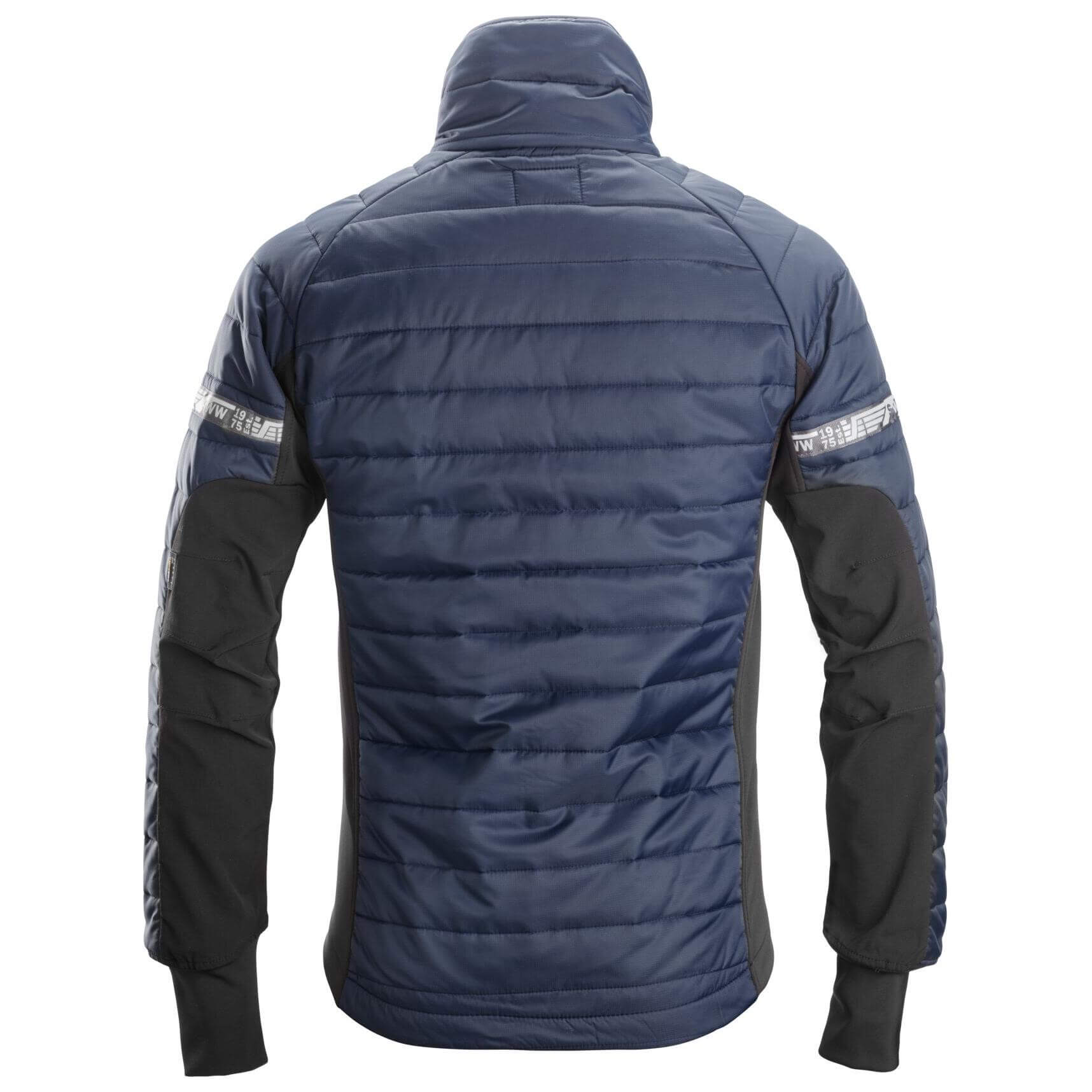 Snickers 8101 AllroundWork 37.5 Moisture Wicking Insulator Jacket Navy Black back #colour_navy-black