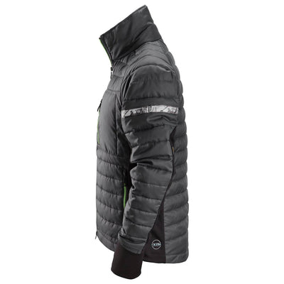 Snickers 8101 AllroundWork 37.5 Moisture Wicking Insulator Jacket Steel Grey Black left #colour_steel-grey-black