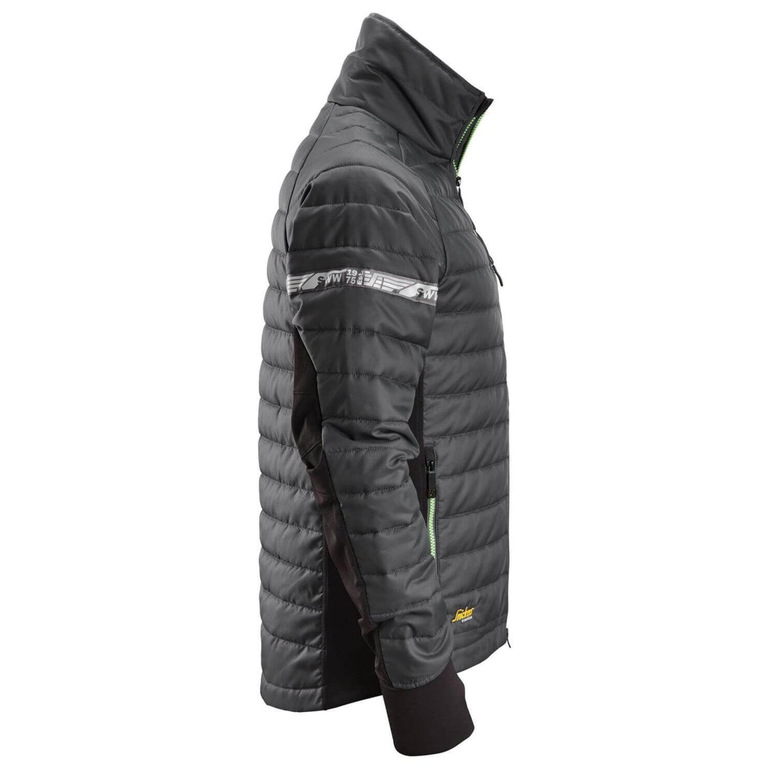 Snickers 8101 AllroundWork 37.5 Moisture Wicking Insulator Jacket Steel Grey Black right #colour_steel-grey-black