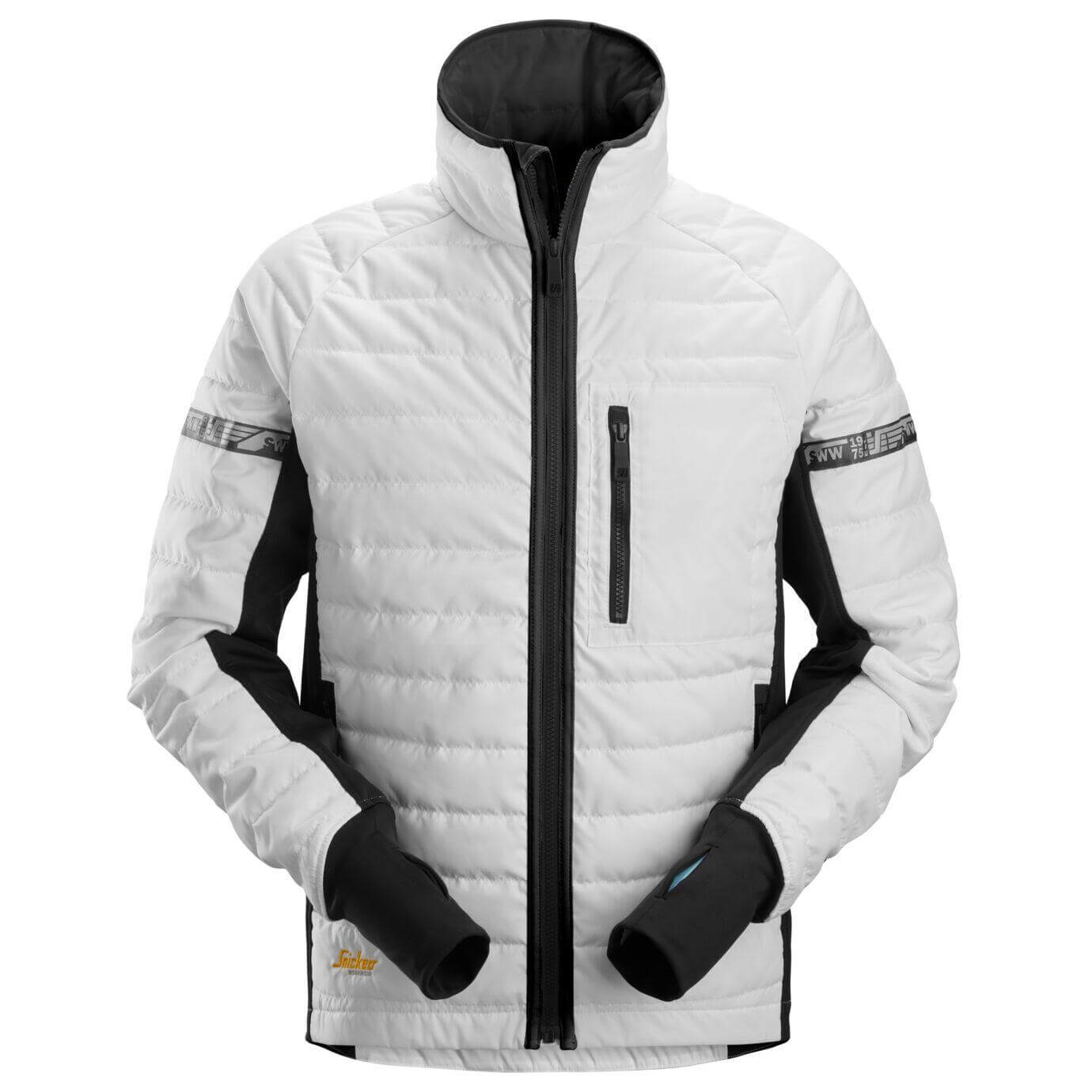 Snickers 8101 AllroundWork 37.5 Moisture Wicking Insulator Jacket White Black Main #colour_white-black