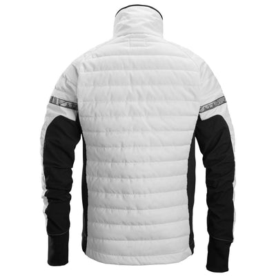 Snickers 8101 AllroundWork 37.5 Moisture Wicking Insulator Jacket White Black back #colour_white-black