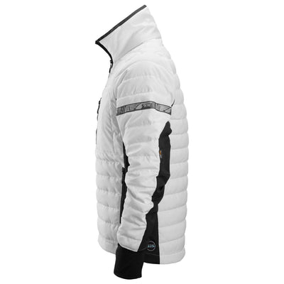 Snickers 8101 AllroundWork 37.5 Moisture Wicking Insulator Jacket White Black left #colour_white-black