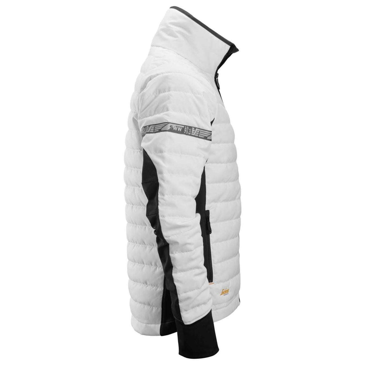 Snickers 8101 AllroundWork 37.5 Moisture Wicking Insulator Jacket White Black right #colour_white-black