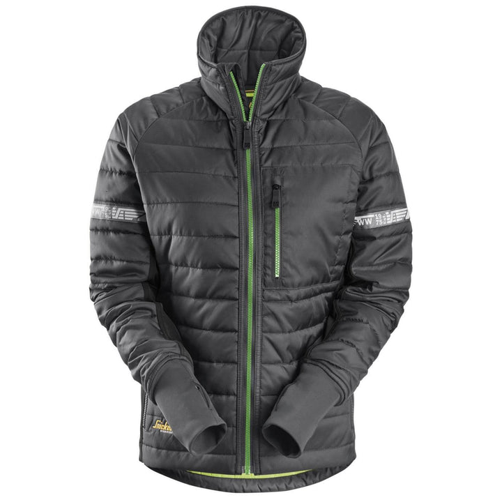 Snickers 8107 AllroundWork Womens 37.5 Moisture Wicking Insulator Jacket Steel Grey Black Main #colour_steel-grey-black