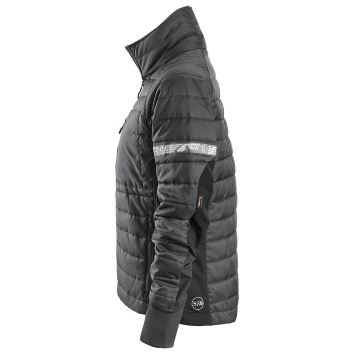 Snickers 8107 AllroundWork Womens 37.5 Moisture Wicking Insulator Jacket Steel Grey Black left #colour_steel-grey-black