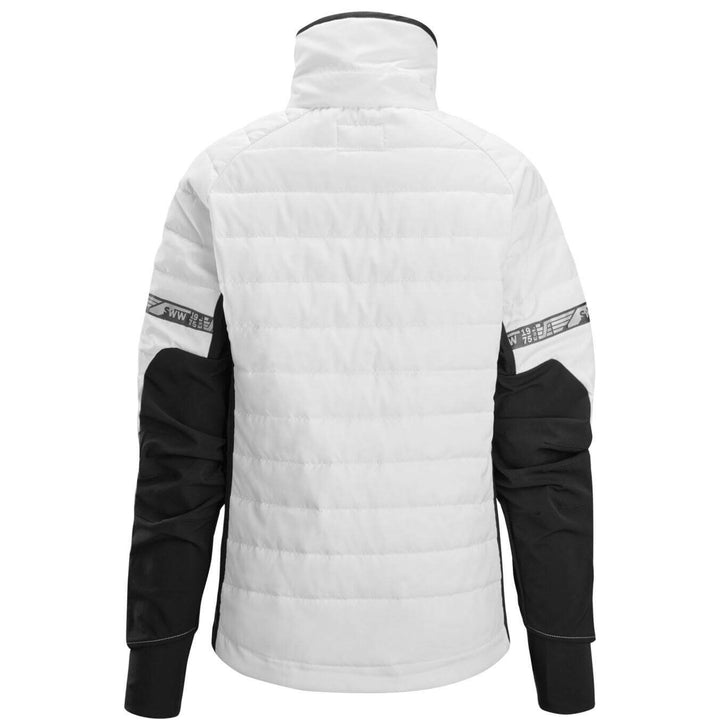 Snickers 8107 AllroundWork Womens 37.5 Moisture Wicking Insulator Jacket White Black back #colour_white-black