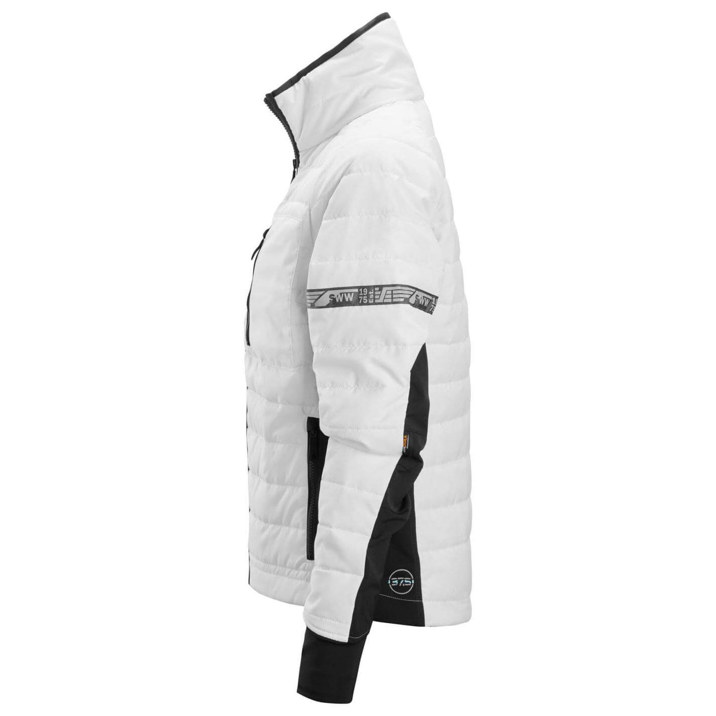 Snickers 8107 AllroundWork Womens 37.5 Moisture Wicking Insulator Jacket White Black left #colour_white-black