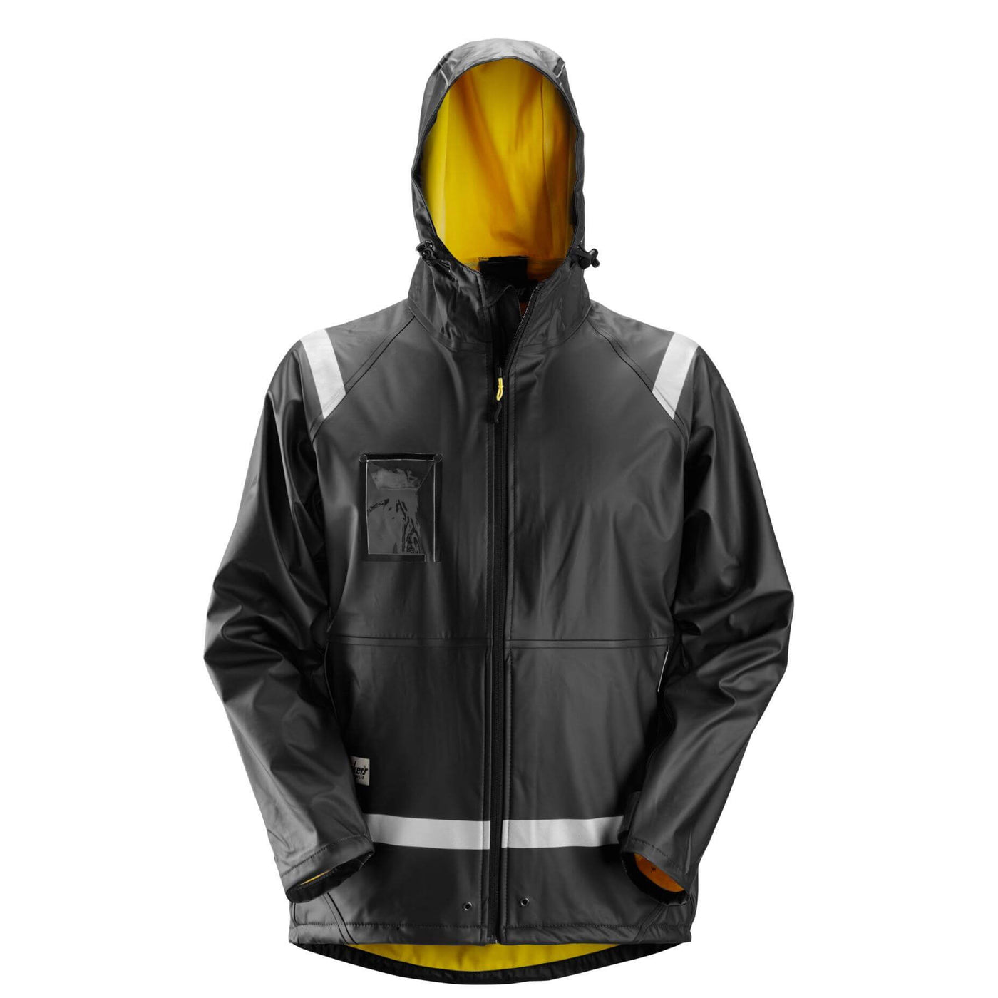 Snickers 8200 Waterproof Rain Jacket PU Black Main #colour_black