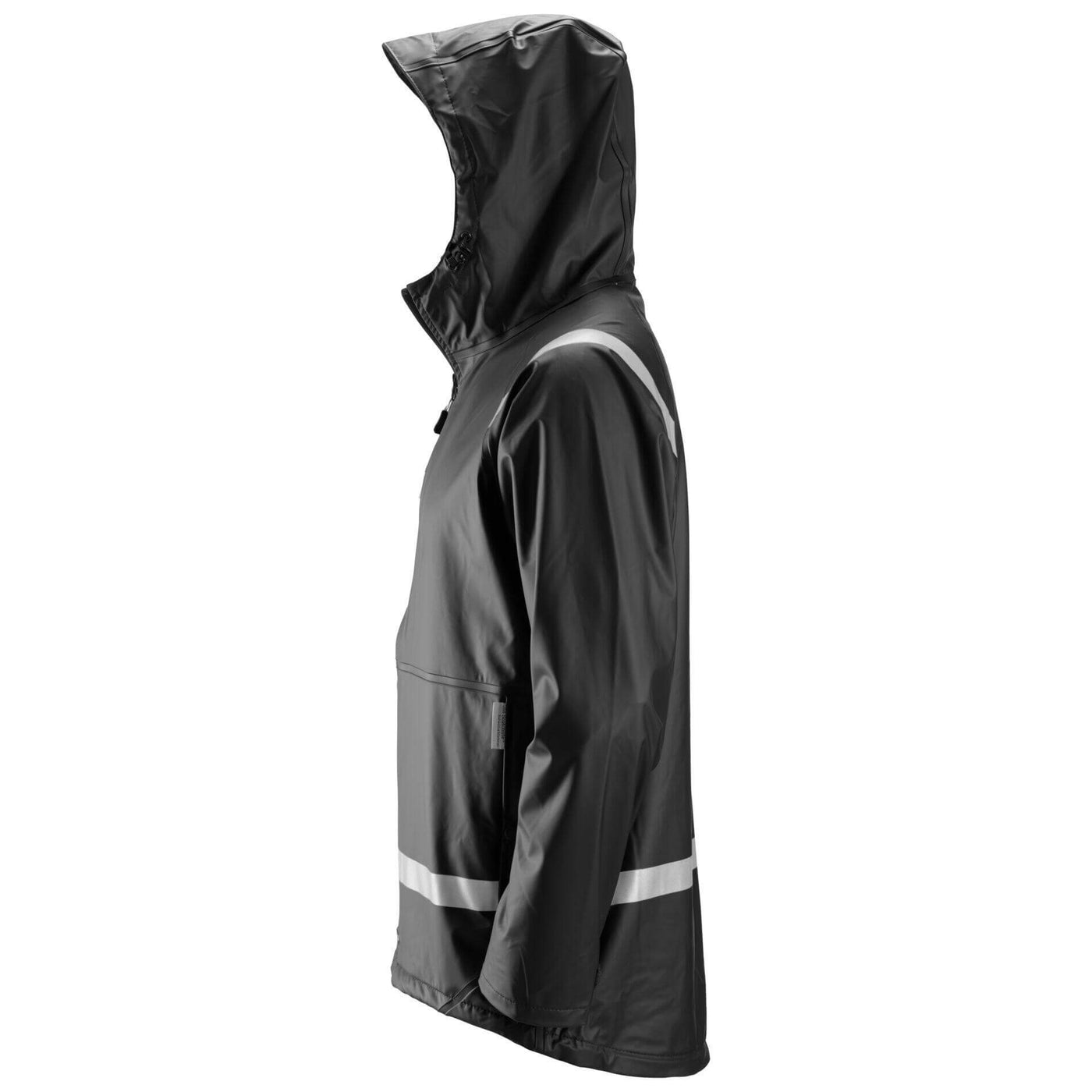 Snickers 8200 Waterproof Rain Jacket PU Black left #colour_black