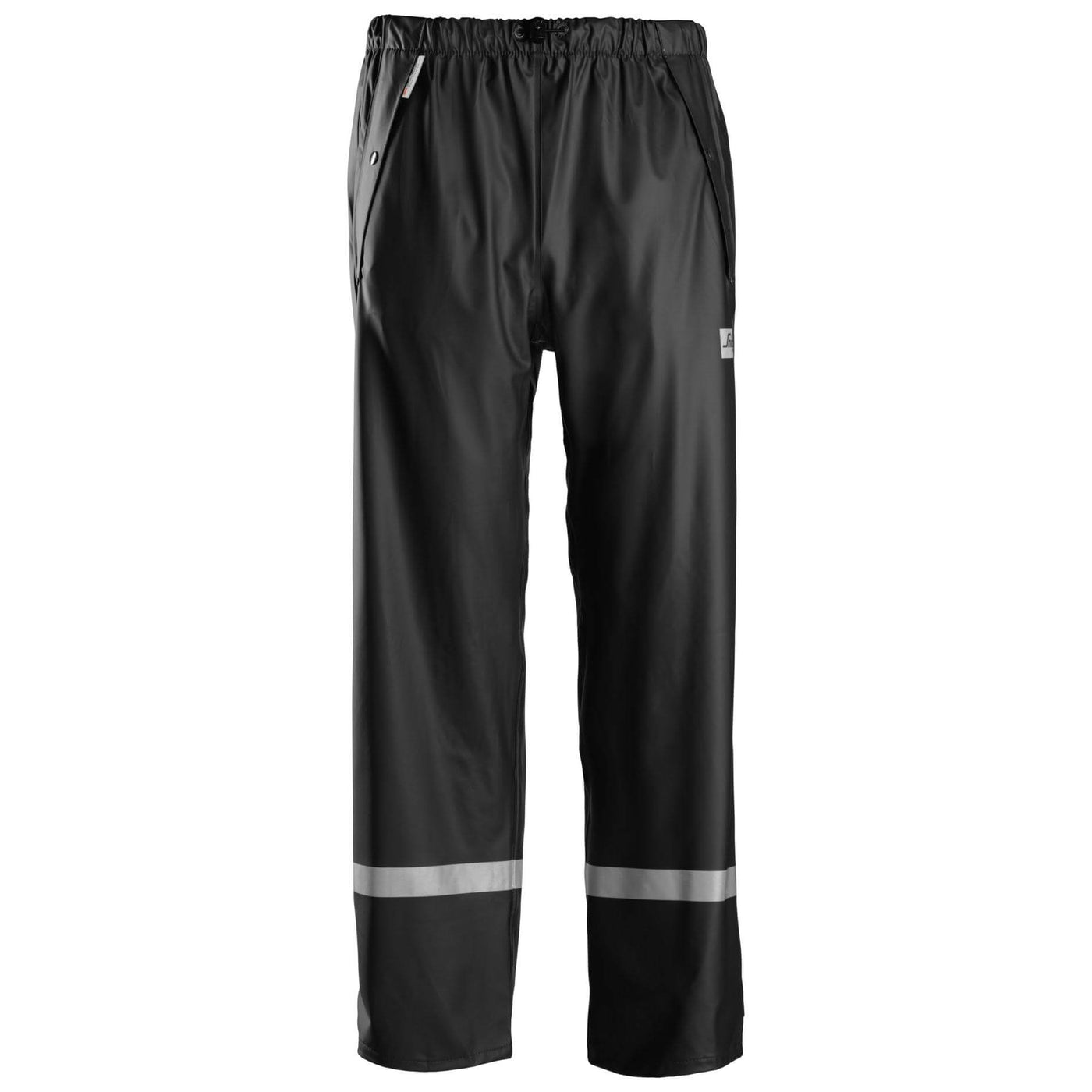 Snickers 8201 Waterproof Rain Trousers PU Black 3057640 #colour_black