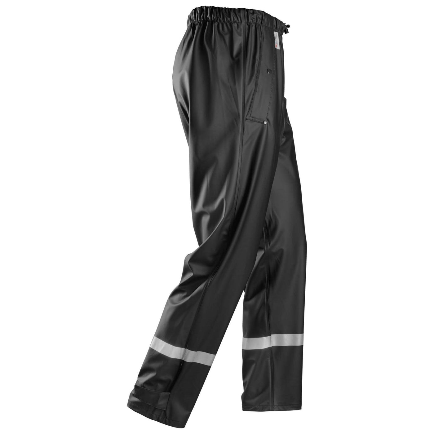 Snickers 8201 Waterproof Rain Trousers PU Black right #colour_black