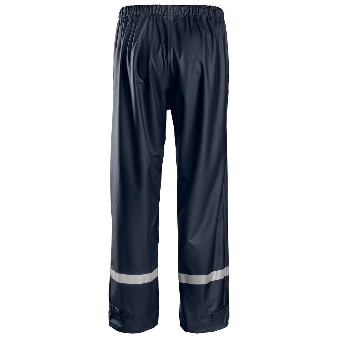 Snickers 8201 Waterproof Rain Trousers PU Navy back #colour_navy