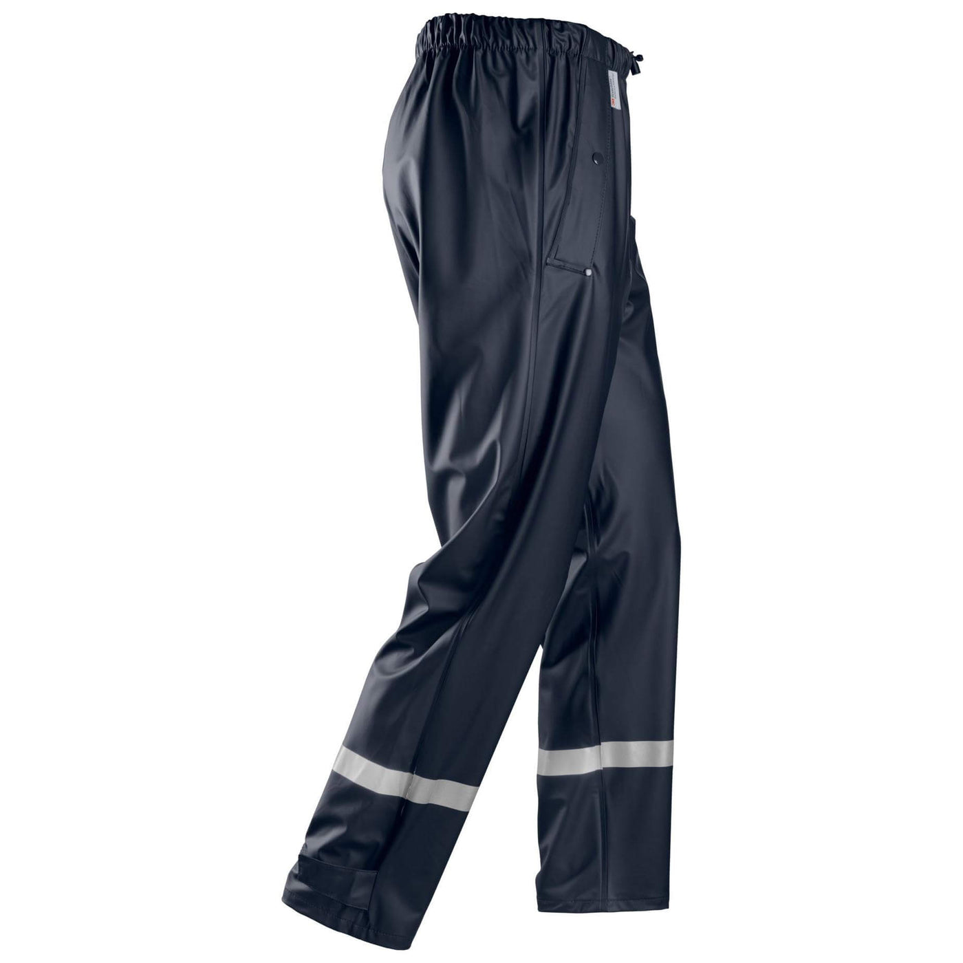 Snickers 8201 Waterproof Rain Trousers PU Navy right #colour_navy