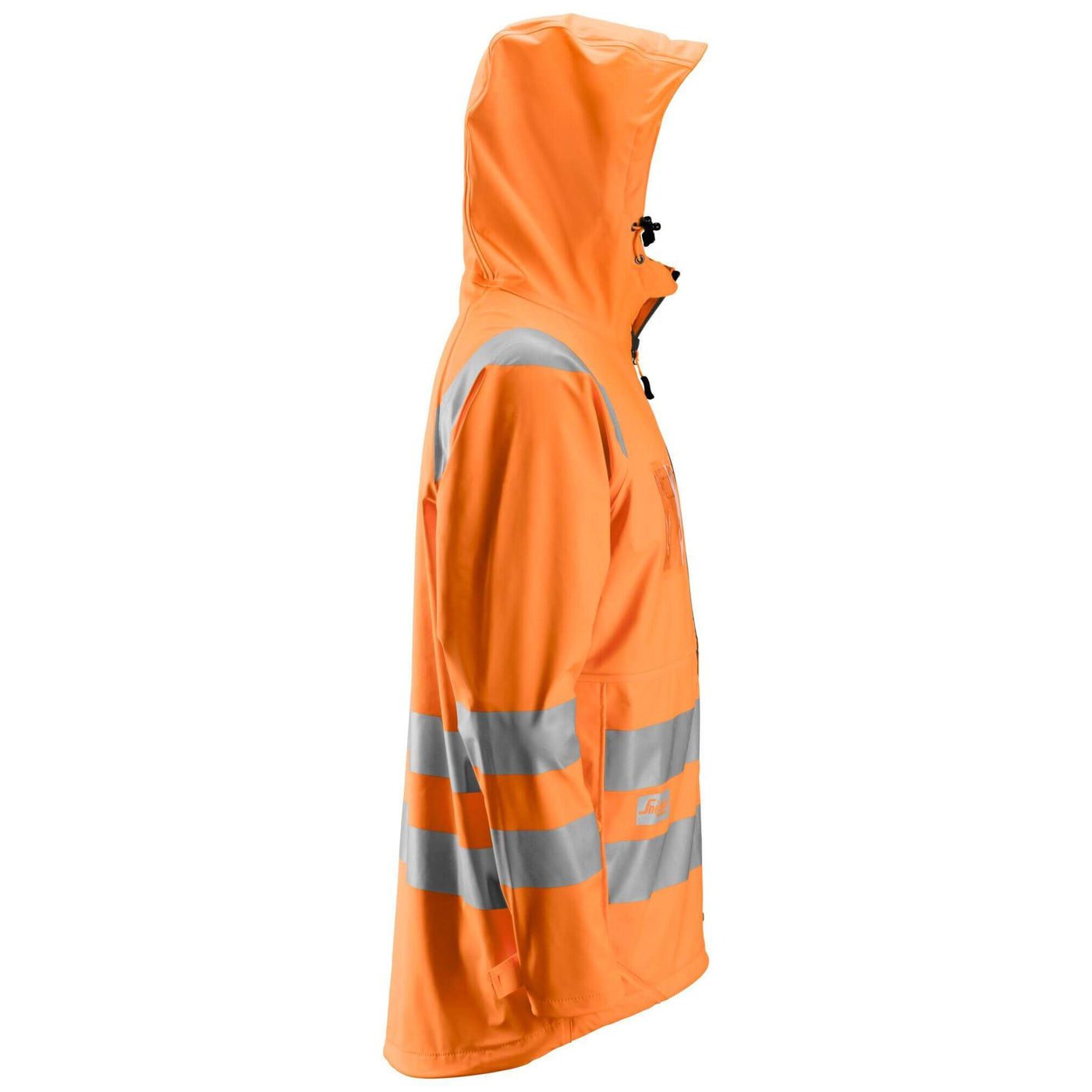 Snickers 8233 Hi Vis Waterproof PU Rain Jacket Class 3 Hi Vis Orange right #colour_hi-vis-orange