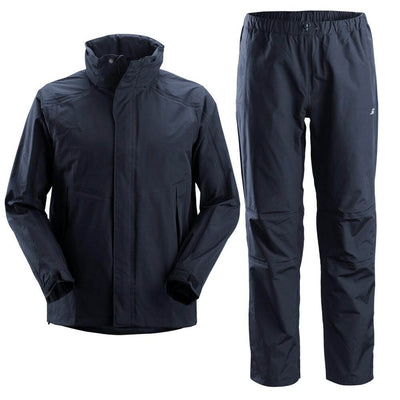 Snickers 8378 Waterproof Jacket and Trousers Rain Set Navy Main #colour_navy