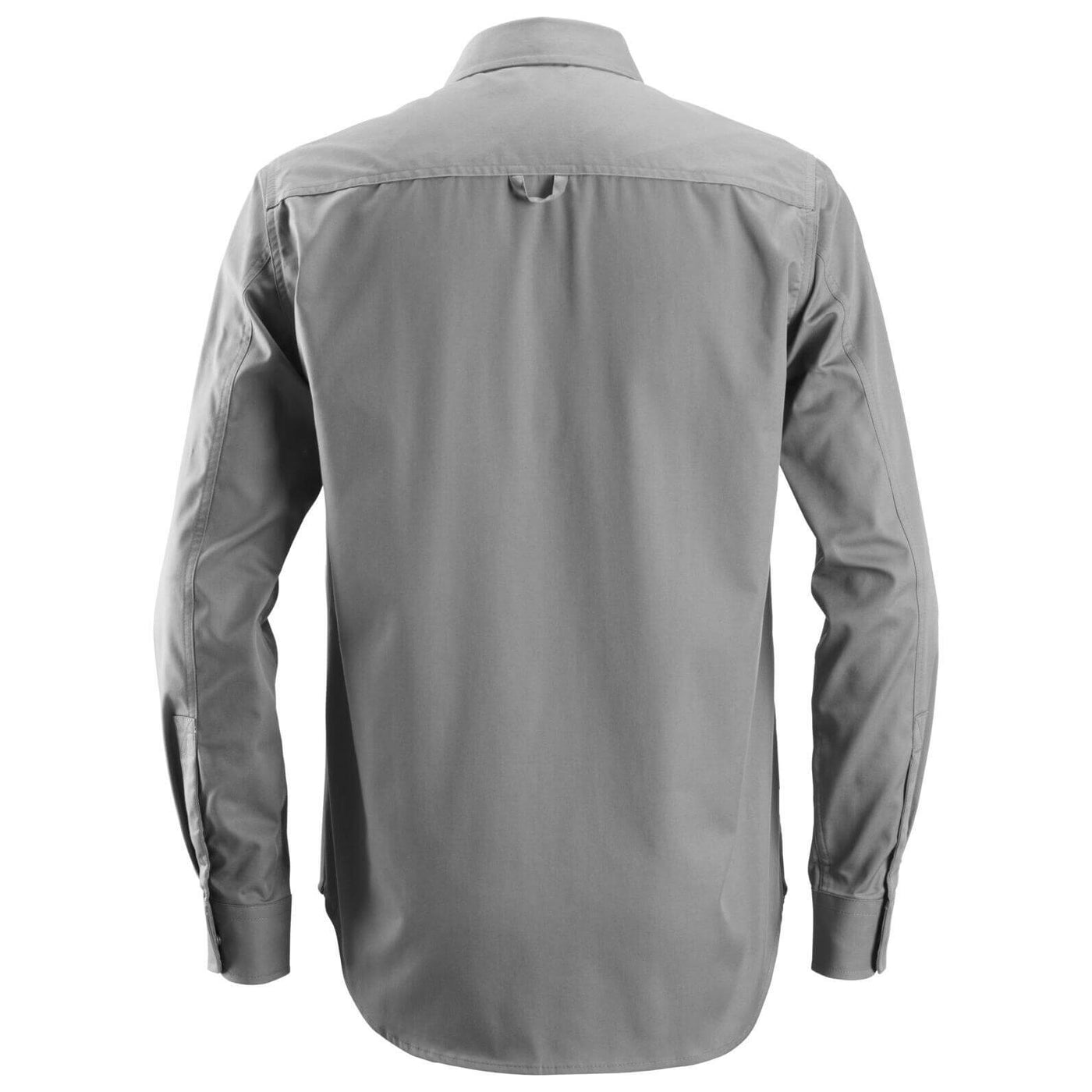 Snickers 8510 Service Long Sleeve Shirt Grey back #colour_grey