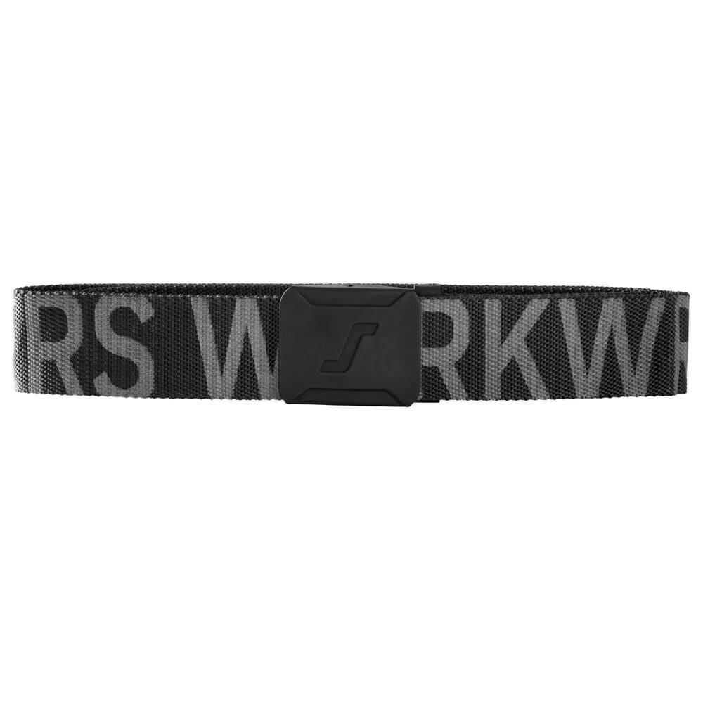 Snickers 9004 Durable Logo Belt Black Steel Grey Main #colour_black-steel-grey