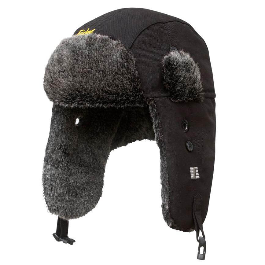 Snickers 9007 RuffWork Heavy Duty Heater Hat Black Main #colour_black
