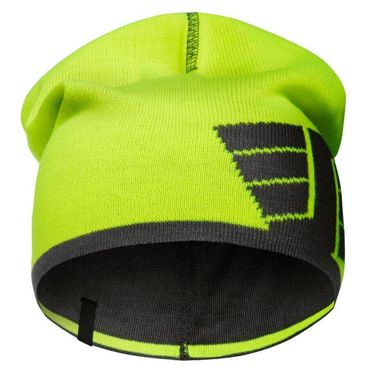 Snickers 9015 AllroundWork Reversible Beanie Hi Vis Yellow Steel Grey Main #colour_hi-vis-yellow-steel-grey