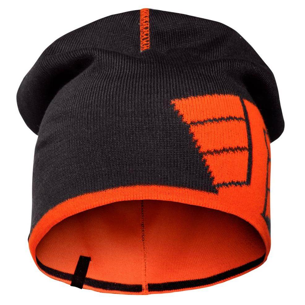 Snickers 9015 AllroundWork Reversible Beanie Navy Blue High Vis Orange Main #colour_navy-blue-high-vis-orange