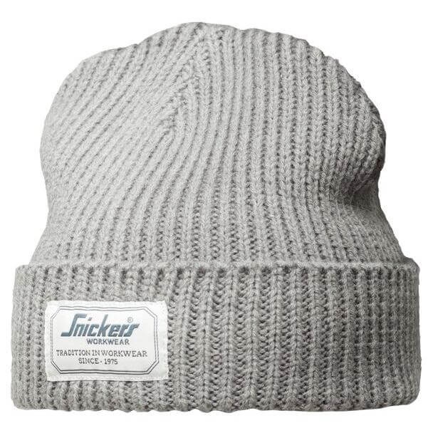 Snickers 9023 AllroundWork Fisherman Beanie Grey Melange Main #colour_grey-melange