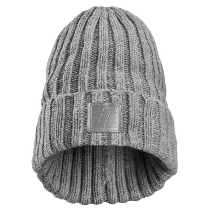 Snickers 9027 Reflective Beanie Grey Melange Main #colour_grey-melange