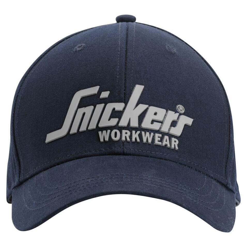 Snickers 9041 Logo Cap Navy Black Main #colour_navy-black