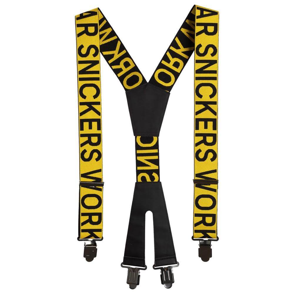 Snickers 9064 Logo Braces Yellow Black Main #colour_yellow-black