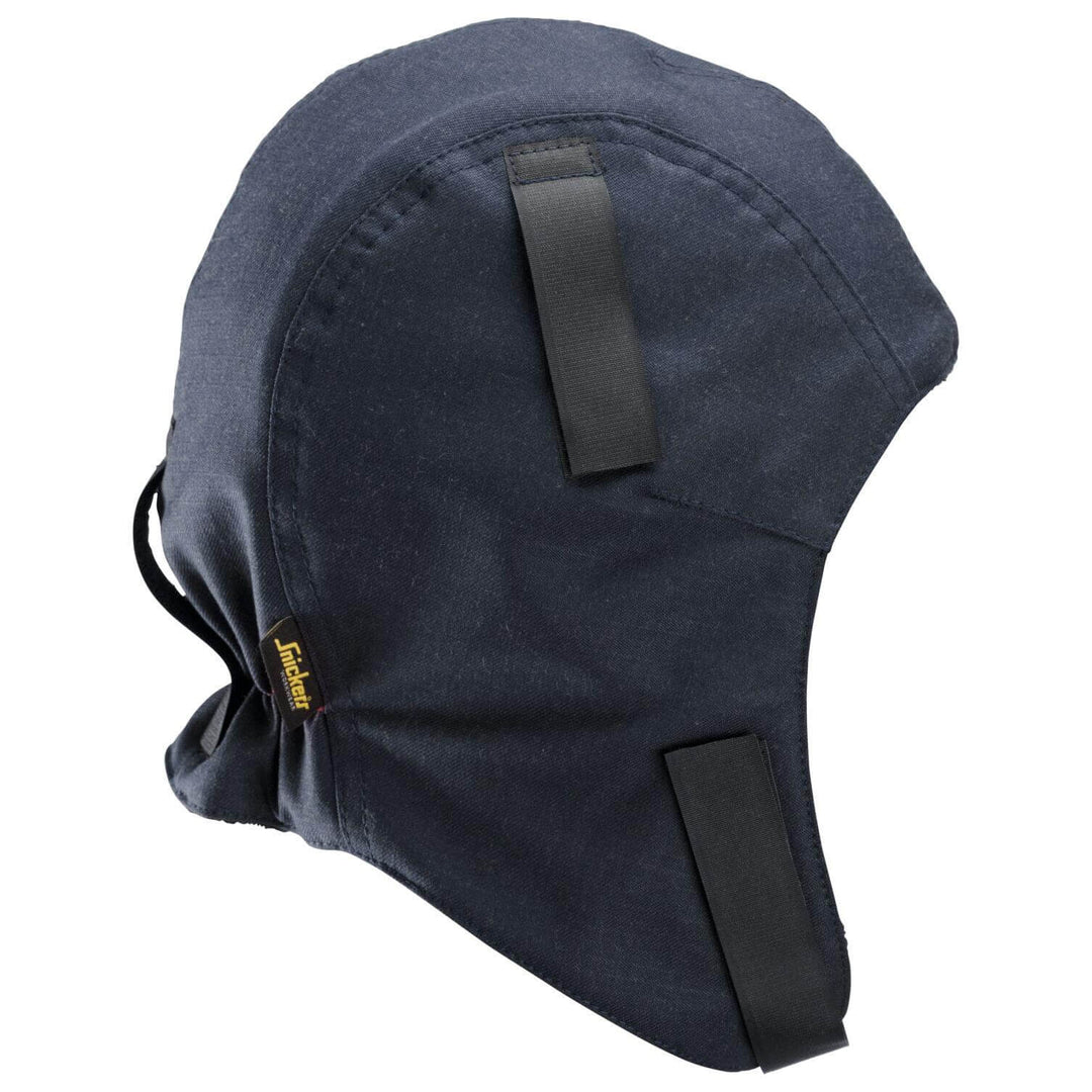 Snickers 9065 ProtecWork Flame Retardant Helmet Hood Navy Right #colour_navy