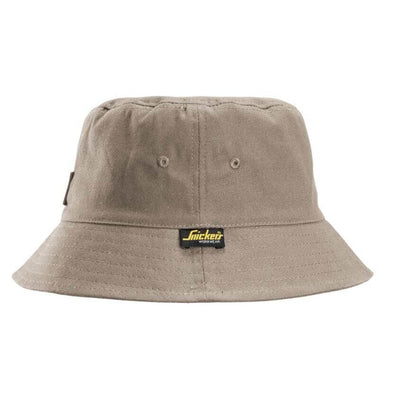 Snickers 9072 LiteWork Sun Protection Bucket Hat Khaki left #colour_khaki