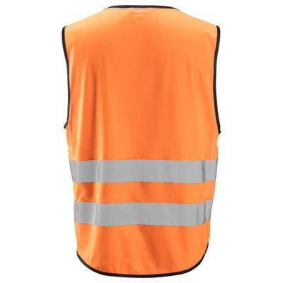 Snickers 9153 Hi Vis Vest Class 2 Hi Vis Orange back #colour_hi-vis-orange