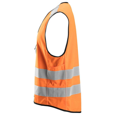 Snickers 9153 Hi Vis Vest Class 2 Hi Vis Orange left #colour_hi-vis-orange