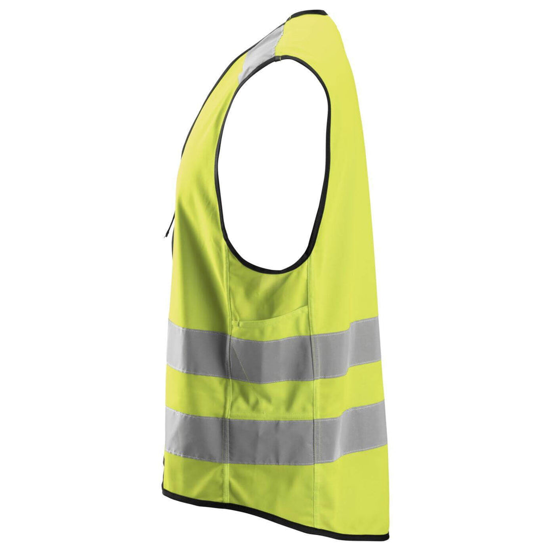 Snickers 9153 Hi Vis Vest Class 2 Hi Vis Yellow left #colour_hi-vis-yellow