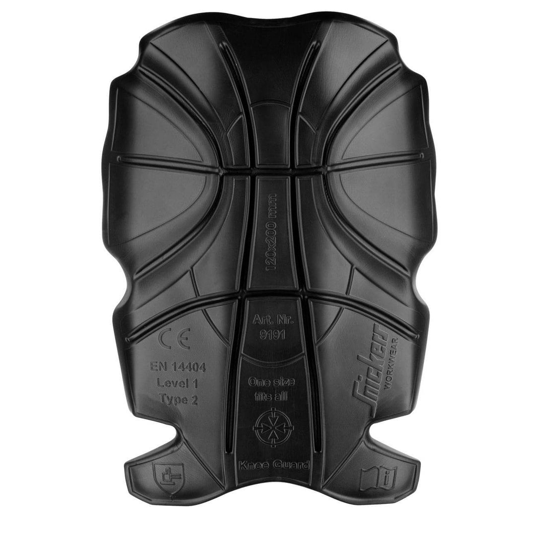 Snickers 9191 XTR D3O Craftsmen Kneepads Black Orange front #colour_black-orange