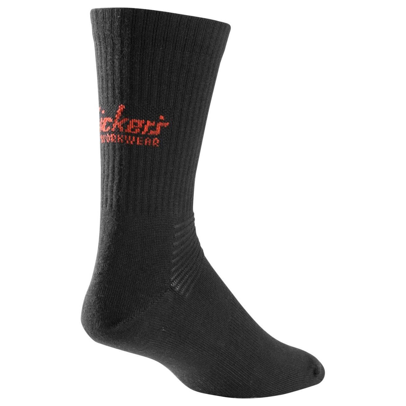 Snickers 9262 ProtecWork Flame Retardant Socks Black back #colour_black