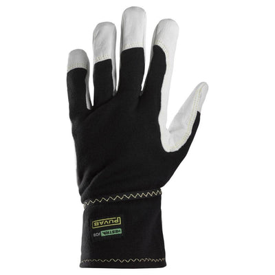 Snickers 9360 ProtecWork Flame Retardant and Arc Protection Gloves White Black back #colour_white-black