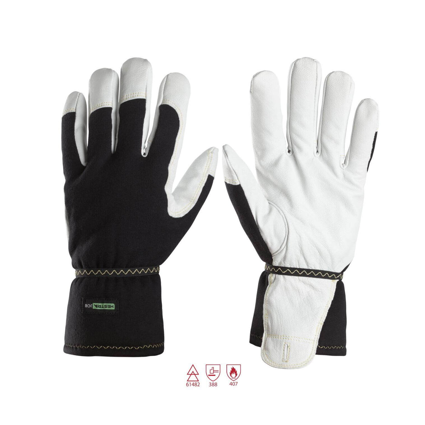Snickers 9361 ProtecWork Insulated Flame Retardant and Arc Protection Gloves White Black Main #colour_white-black