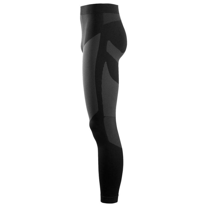 Snickers 9409 LiteWork Seamless 37.5 Moisture Wicking Base Layer Leggings Black Grey left #colour_black-grey