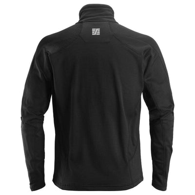 Snickers 9438 Body Mapping Micro Fleece Jacket Black back #colour_black