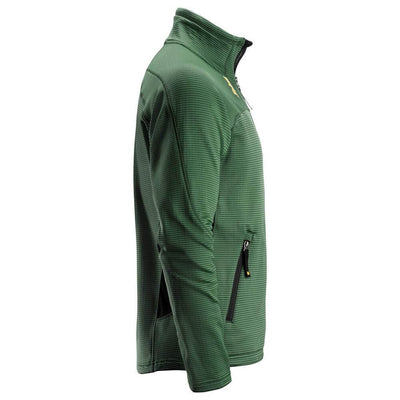 Snickers 9438 Body Mapping Micro Fleece Jacket Forest Green Black right #colour_forest-green-black