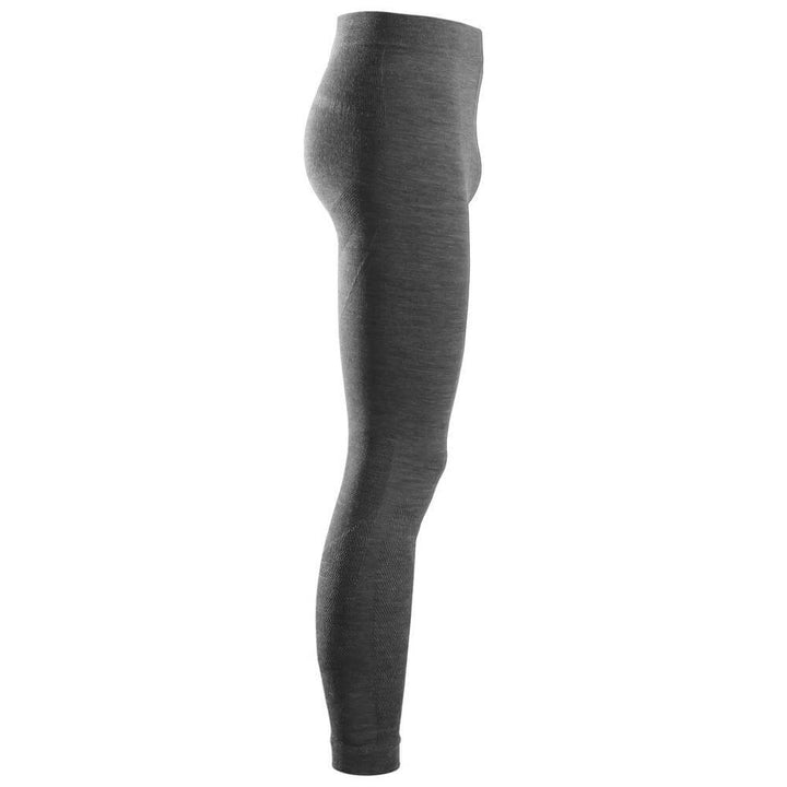 Snickers 9442 Flexiwork Seamless Wool Base Layer Leggings Anthracite Melange left #colour_anthracite-melange